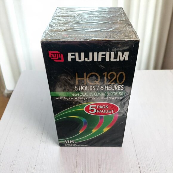 FujiFilm HQ 120 VHS Tapes 5-Pack Sealed 6-Hours High Quality Multi-Purpose Video - Picture 3 of 6